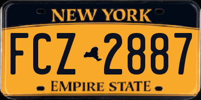 NY license plate FCZ2887