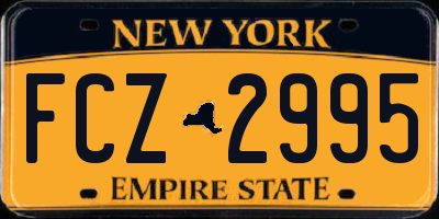NY license plate FCZ2995