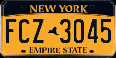 NY license plate FCZ3045