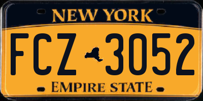 NY license plate FCZ3052