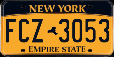 NY license plate FCZ3053