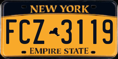 NY license plate FCZ3119
