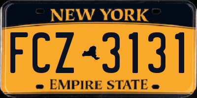 NY license plate FCZ3131