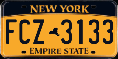 NY license plate FCZ3133