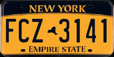 NY license plate FCZ3141