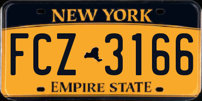 NY license plate FCZ3166