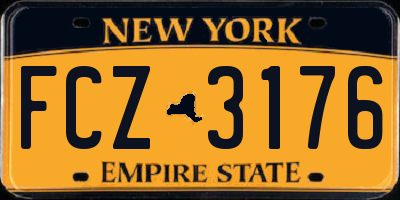 NY license plate FCZ3176