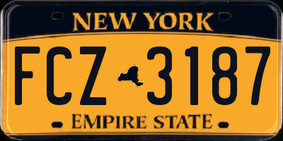 NY license plate FCZ3187