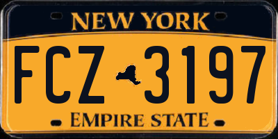NY license plate FCZ3197