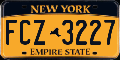 NY license plate FCZ3227