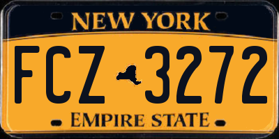 NY license plate FCZ3272
