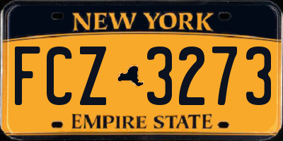 NY license plate FCZ3273