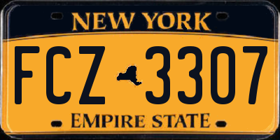 NY license plate FCZ3307