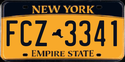 NY license plate FCZ3341