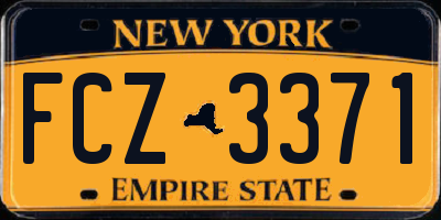 NY license plate FCZ3371