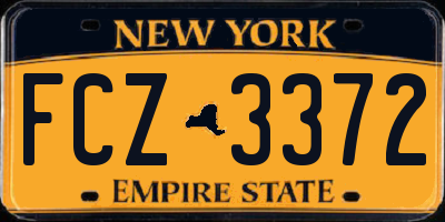 NY license plate FCZ3372