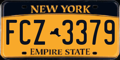 NY license plate FCZ3379