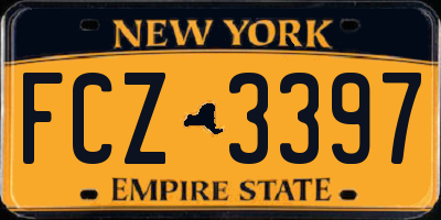 NY license plate FCZ3397