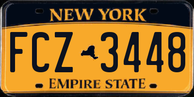 NY license plate FCZ3448