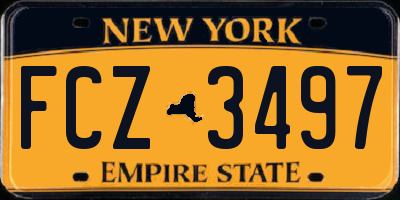 NY license plate FCZ3497