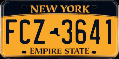 NY license plate FCZ3641