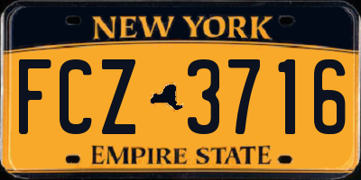 NY license plate FCZ3716