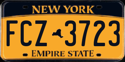 NY license plate FCZ3723