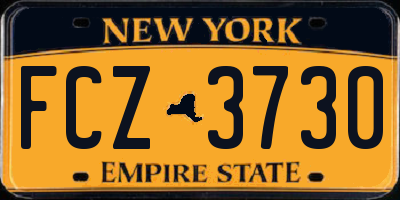 NY license plate FCZ3730