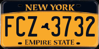 NY license plate FCZ3732
