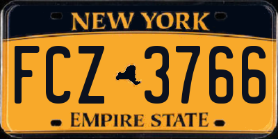 NY license plate FCZ3766