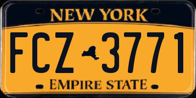 NY license plate FCZ3771