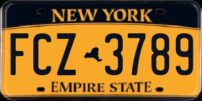 NY license plate FCZ3789