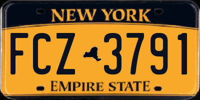NY license plate FCZ3791
