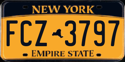 NY license plate FCZ3797