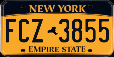 NY license plate FCZ3855