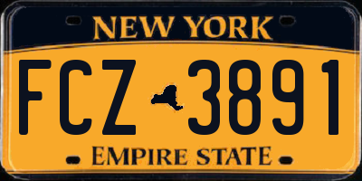 NY license plate FCZ3891