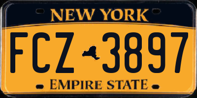 NY license plate FCZ3897