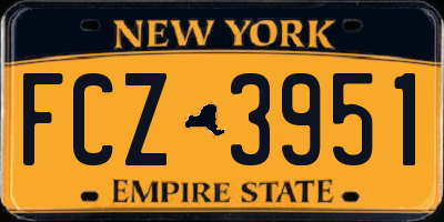 NY license plate FCZ3951