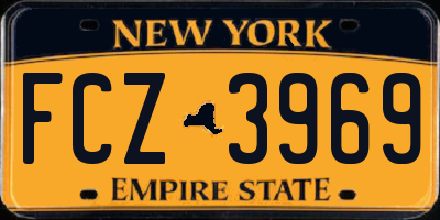 NY license plate FCZ3969