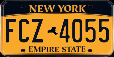NY license plate FCZ4055