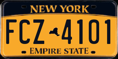 NY license plate FCZ4101