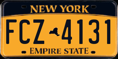 NY license plate FCZ4131