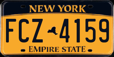 NY license plate FCZ4159