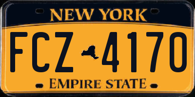 NY license plate FCZ4170