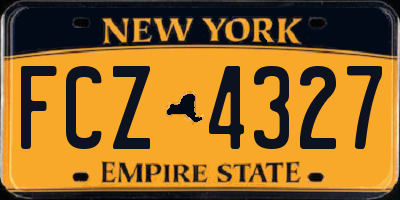 NY license plate FCZ4327