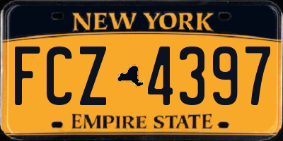NY license plate FCZ4397