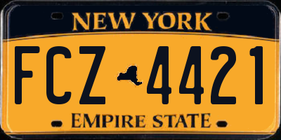 NY license plate FCZ4421
