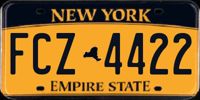 NY license plate FCZ4422