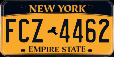 NY license plate FCZ4462
