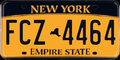 NY license plate FCZ4464